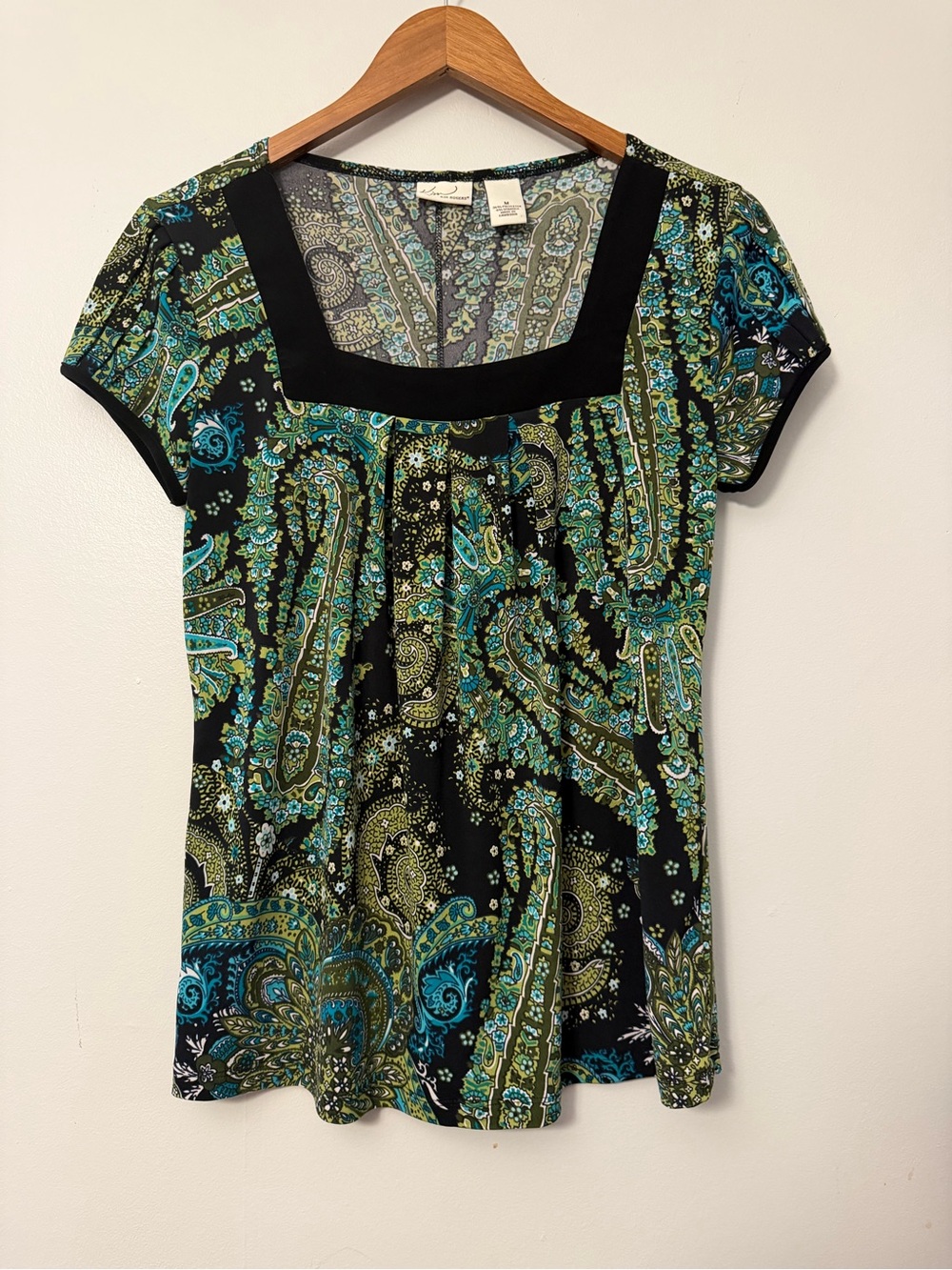 Women's Paisley Square-Neck Top